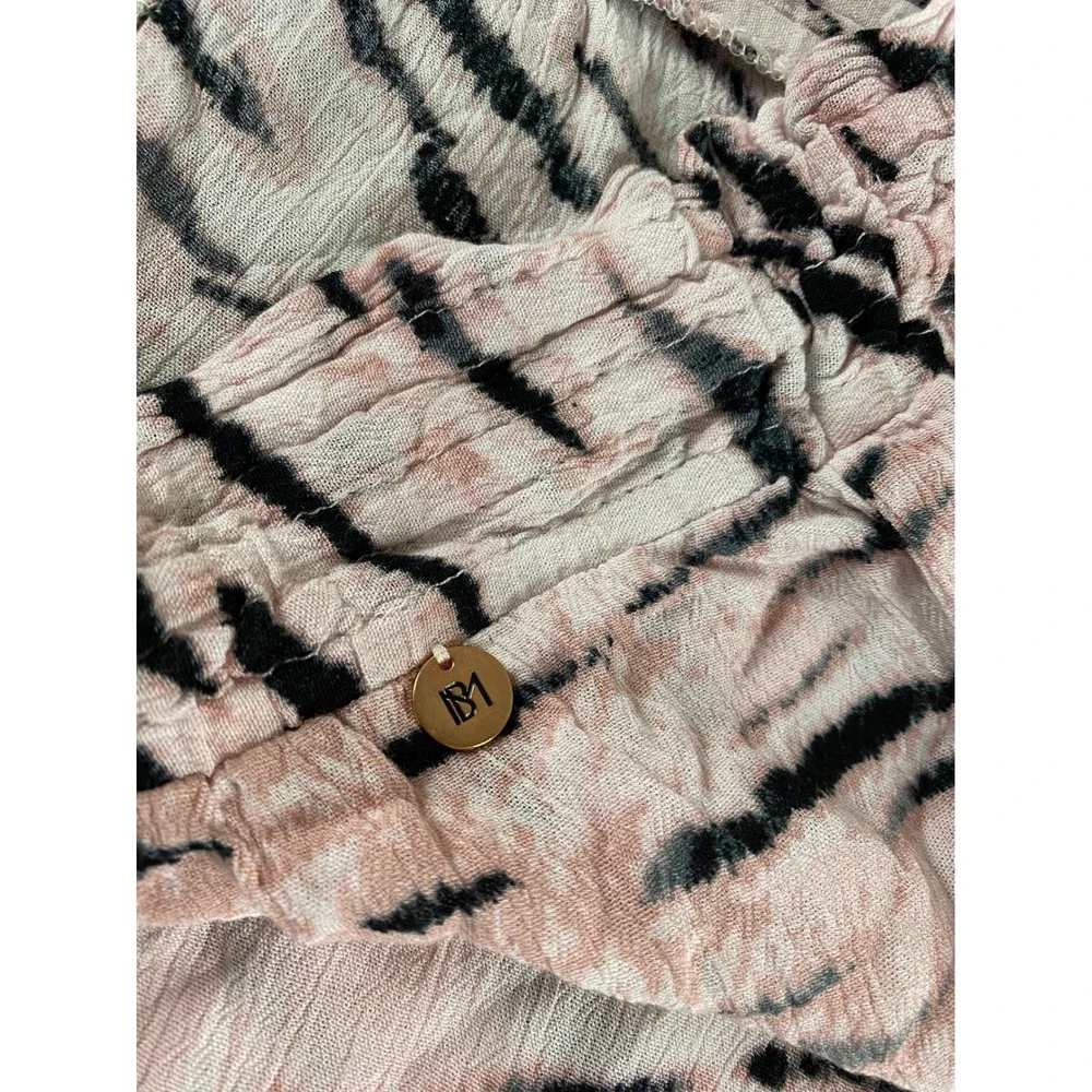 MGT Industries Pink Tiger Stripe Wide Leg Lounge Pants Womens Medium RHN345